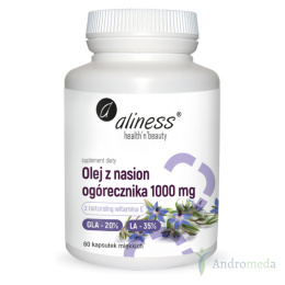 Olej z nasion ogórecznika 1000mg 60 kaps Aliness