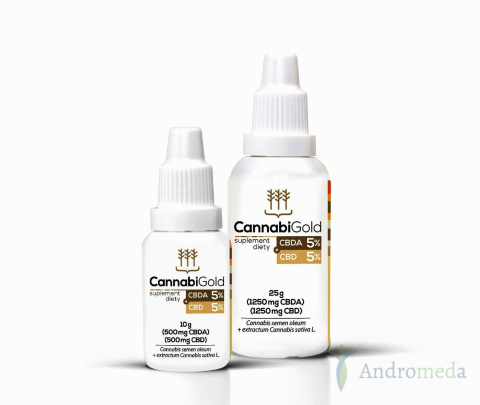 Olej Konopny 5% CBDa + 5% CBD 10g Cannabigold