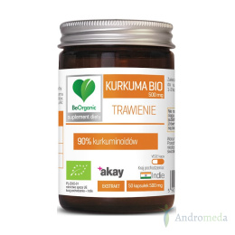 Kurkuma bio 500mg 50 kaps. BeOrganic