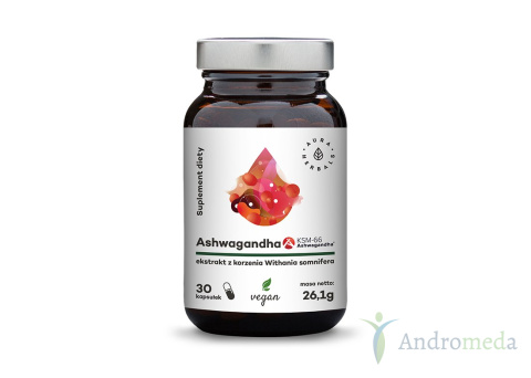 Ashwagandha KSM-66 Korzeń 500 mg (30 kaps.)