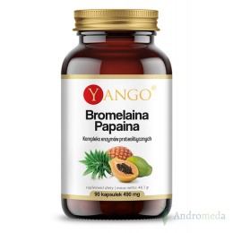 Bromelaina papaina - 90 kapsułek Yango